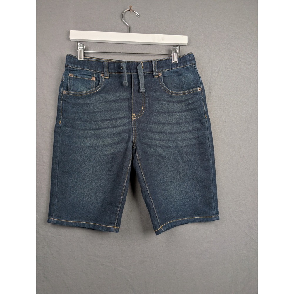 Lucky Brand Boys Denim Shorts Dark Wash Stretch Size L 14/16 Pull On